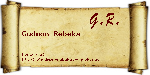 Gudmon Rebeka névjegykártya